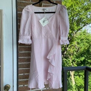 NWT J.ing Sugar Pink Puff Sleeve Dress
